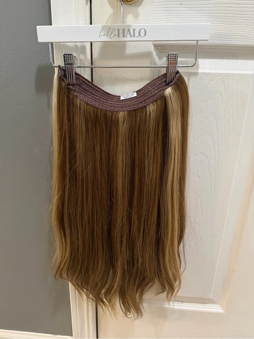 Halo Couture 21” Remy Human Hair Halo Extension Warm Beige Blonde Bronde 4-27